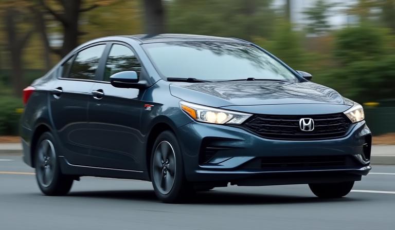 A compact sedan showing affordable commuter options